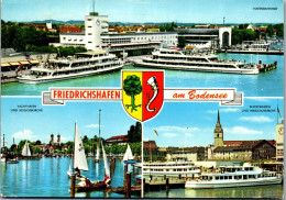 51510 - Deutschland - Friedrichshafen , Am Bodensee , Yachthafen , Schiffshafen , Hafenbahnhof - Gelaufen 1982 - Friedrichshafen