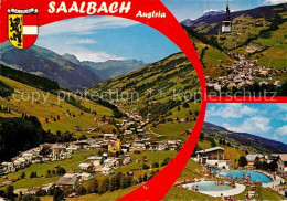 72891201 Saalbach-Hinterglemm Panorama Seilbahn Schwimmbad Saalbach-Hinterglemm - Autres & Non Classés