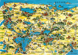 72891013 Holsteinische Schweiz Gebietskarte Holsteinische Schweiz - Te Identificeren