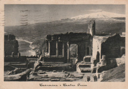 AD354 Taormina (Messina) - Teatro Greco - Panorama Con L'Etna / Viaggiata 1948 - Andere & Zonder Classificatie