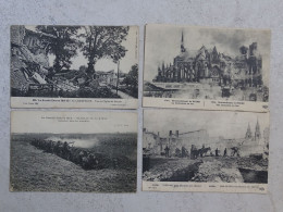 Lot De 4 CPA 51 Marne - Guerre 1914 - Reims Souain L'épine, Infanterie - Sonstige & Ohne Zuordnung