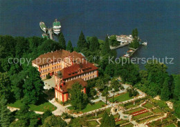 72890261 Mainau Fliegeraufnahme Schloss Kirche Rosengarten Insel Mainau - Konstanz