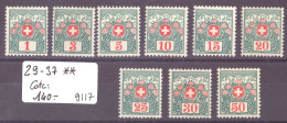 TAXES - No 29-37 ** ( SANS CHARNIERE ) - COTE: 140.- - Postage Due