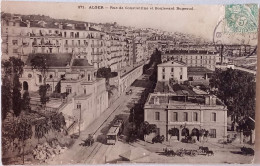 CPA  Circulée 190? - Alger Rue De Constantine Et Boulevard Bugeaud  (17) - Algiers