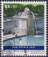 2012 Schweiz Pro Patria, Kleinbauten, Löwenbrunnen, ⵙ Zum:CH B317, Mi:CH 2249, Yt:CH 2177 - Used Stamps