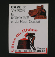 Autocollant Vintage Cave De Vaison La Romaine / Vin / Alcool - Stickers