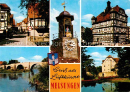 72889796 Melsungen Fulda Innenstadt Fachwerkhaeuser Rathaus Bruecke Schloss Mels - Melsungen