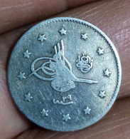 Ottoman Empire, 1 Kurus, AH 1293 Year 29 , Abdul Hamid II, Silver , KM 735, Agouz - Turkije