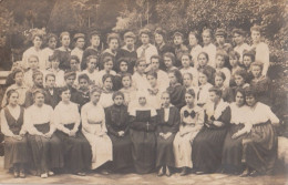 Catholic Nun & Group Of Girls Old Photo Postcard 1918 - Autres & Non Classés