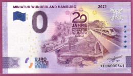 0-Euro XEHA 2021-16 MINIATUR WUNDERLAND HAMBURG - 20 JAHRE 2021 - Essais Privés / Non-officiels