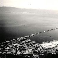 Gibraltar View To Port And African Coast Mediterranean Sea 1950-60s Small Vintage Photo 9 X 9 Cm - Europe