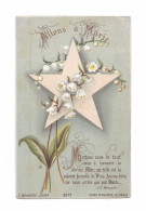 Allons à Marie, Citation Saint Bernard, étoile Et Muguet, éd. E. Bouasse Jeune N° 3677 - Devotieprenten