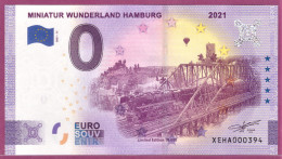 0-Euro XEHA 2021-17 MINIATUR WUNDERLAND HAMBURG - 20 JAHRE 2021 - Privatentwürfe
