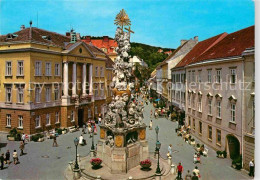 72887284 Baden Wien Hauptplatz Mit Rathaus Und Pestsaeule Baden - Altri & Non Classificati