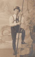 Climbing Mountaineering Alpinism Old Photo Postcard Ca.1910 - Escalada