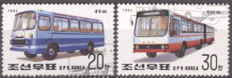 COREE DU NORD -  Autobus - Pjongjang 86 Et Trolleybus - Tcheullima 84 - Bus