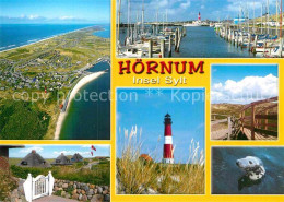 72886484 Hoernum Sylt Hafen Wohnhaeuser Leuchtturm Seehund Fliegeraufnahme Hoern - Autres & Non Classés