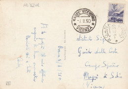 AD362 Storia Postale - Cartolina Viaggiata Da Roana (Vicenza) Con Annullo Di Magre' Vicentino / Viaggiata 1950 - 1946-60: Marcofilia