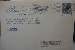 Storia Postale Busta Commerciale Rinalma Modelli Alta Moda - 5 Lire Viaggiata - Unclassified