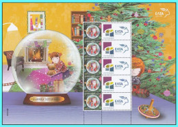 GREECE, GRECE- HELLAS : Christmas 2018 Compl. Sheet Personalized Stamps  MNH** - Ungebraucht