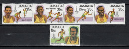 Jamaica 1980 Olympic Games Moscow, Athletics Set Of 5 MNH - Verano 1980: Moscu