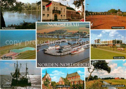 72882050 Norden Norddeich Ostfriesland Schwanenteich Strandbad Heimkehr Fischkut - Sonstige & Ohne Zuordnung