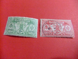 55 NOUVELLES HEBRIDES 1911 / IDOLO INDIJENA ( Moneda Francesa ) / YVERT 27 +28 FU - Gebruikt