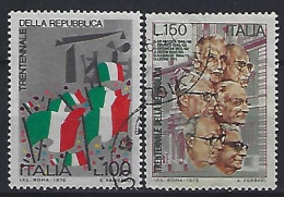 Italy 1976  30 Jahre Republik Italien  (o) Mi.1532-1533 - 1971-80: Usati