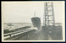 Cpa Carte Photo Du 44 Saint Nazaire ?? Lancement D' Un Bateau -- Photographe 15 Rue D' Orléans Nantes    MAI24-08 - Saint Nazaire