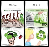 SALE!!! SERBIA SERBIE SERBIEN 2016 EUROPA CEPT Think Green 2 Stamps + 2 Vignettes MNH ** - 2016