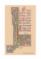 Citation De Saint Jean, Eucharistie, Enluminure, Lettrine, éd. Bénédictines De Caen N° 9 - Images Religieuses