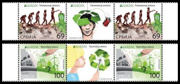 SALE!!! SERBIA SERBIE SERBIEN 2016 EUROPA CEPT Think Green 2 Horizontal Gutter-pairs MNH ** - 2016