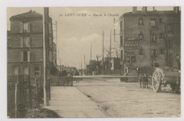 SAINT-OUEN : Rue De La Chapelle, Passage à Niveau, 1918 - Voyagée Via FM, Attelage (z3716) - Saint Ouen