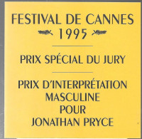 AUTOCOLLANT-1995-FESTIVAL De CANNES-PRIX SPECIAL DU JURY-Ft 10x10Cm-TBE/RARE - Autocollants