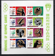 North Korea 1980 Olympic Games Moscow, Boxing, Wrestling, Weightlifting, Equestrian Etc. Sheetlet Imperf. MNH -scarce- - Ete 1980: Moscou