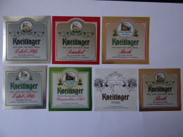 7 Bier-Etiketten - Brauerei Kneitinger, Regensburg, BY. - Beer