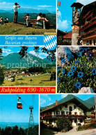 72877773 Ruhpolding Gesamtansicht Gipfelbank Brunnen Seilbahn Ruhpolding - Ruhpolding