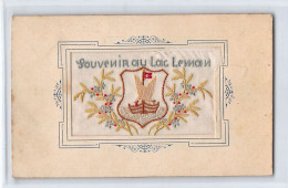 Souvenir Du Lac Léman (GE) Carte Brodée - Embroidered Postcard - Ed. Inconnu  - Otros & Sin Clasificación