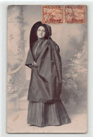 Malta - Maltese Woman Wearing Faldetta - REAL PHOTO - Horizontal Fold - SEE SCANS FOR CONDITION - Publ. Unknown  - Malte