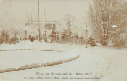 Österreich - WIEN IM SCHNEE Am 31 März 1910 - FOTOKARTE R. Lechner - Sonstige & Ohne Zuordnung