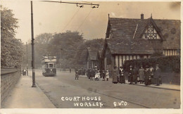 England - WORSLEY (Lancs) Court House - Tram 219 - REAL PHOTO - Andere & Zonder Classificatie