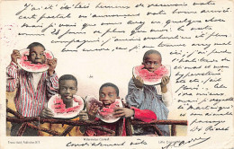 Black Americana - Watermelon Contest - PRIVATE MAILING CARD - Publ. Franz Huld - Negro Americana