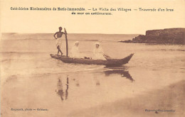 India - Tamil Nadu - Catholic Nuns Visiting The Villages In Catamaran - Publ. Catéchistes Missionnaires De Marie-Immacul - Indien