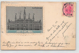 Österreich - Wien  (W) In Seide Gewebt Postkarte - Rathaus - Wien Mitte
