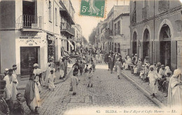 BLIDA - Rue D'Alger Et Cafés Maures - Magasin Ben Cherchali - Blida