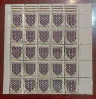 France Bloc De 25 Timbres Neuf** YV  N° 578 Blason De Île De France - Nuovi