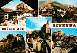 72877040 Schenna Meran Kirche Burg Trachtentraeger Teilansicht  Italien - Sonstige & Ohne Zuordnung