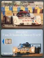 Télécartes PEUGEOT 24 Heures Du Mans 93 1993 Automobile Lion Voiture Course Endurance 50U France Telecom ESSO Juin - Non Classificati