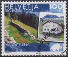 2008 Schweiz Pro Patria, Kulturwege Schweiz, Via Valtelina, ⵙ Zum:CH B302, Mi:CH 2063, Yt:CH 1987 - Used Stamps