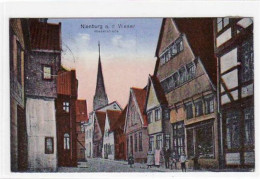 39078808 - Nienburg Mit Weserstrasse Gelaufen, 1929. Stempeldurchdruck Mit Einriss, Leicht Fleckig, Sonst Gut Erhalten - Andere & Zonder Classificatie